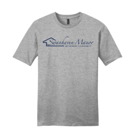 Swanhaven Manor Logo T-shirt Light Heather Grey brought to you by The Bear Traxs thebeartraxs.com